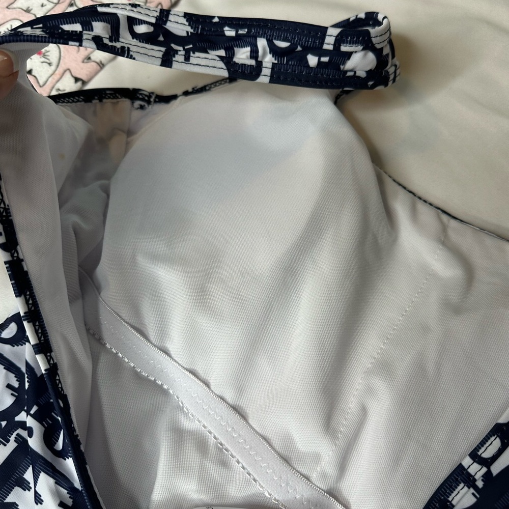 Signature One-Piece Swimsuit Navy and white monogram size XL - Picture 10 of 11